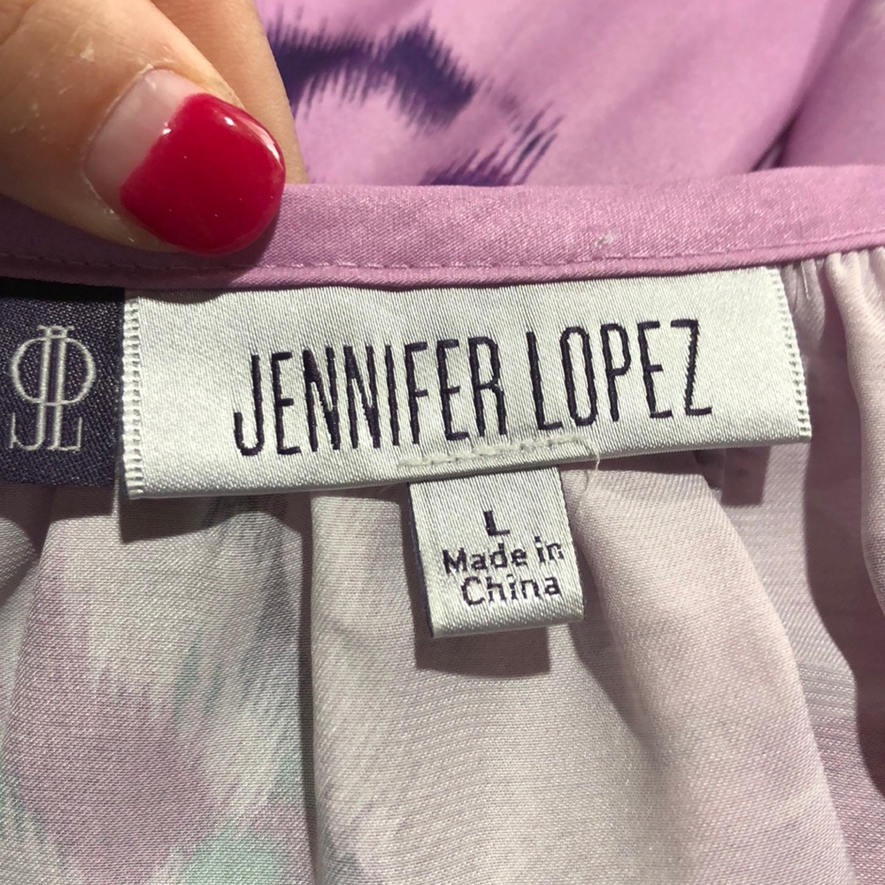 Jennifer Lopez purple blouse size large - Picture 5 of 6